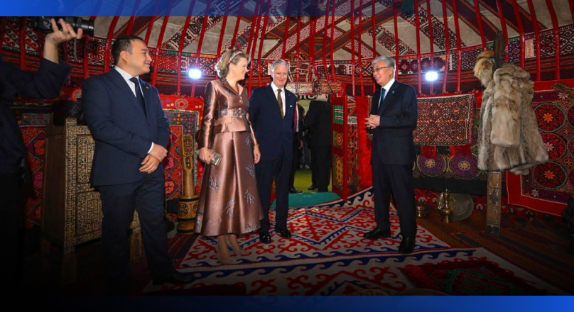Image for  Токаев и бельгийская королевская чета посетили Национальный музей Казахстана